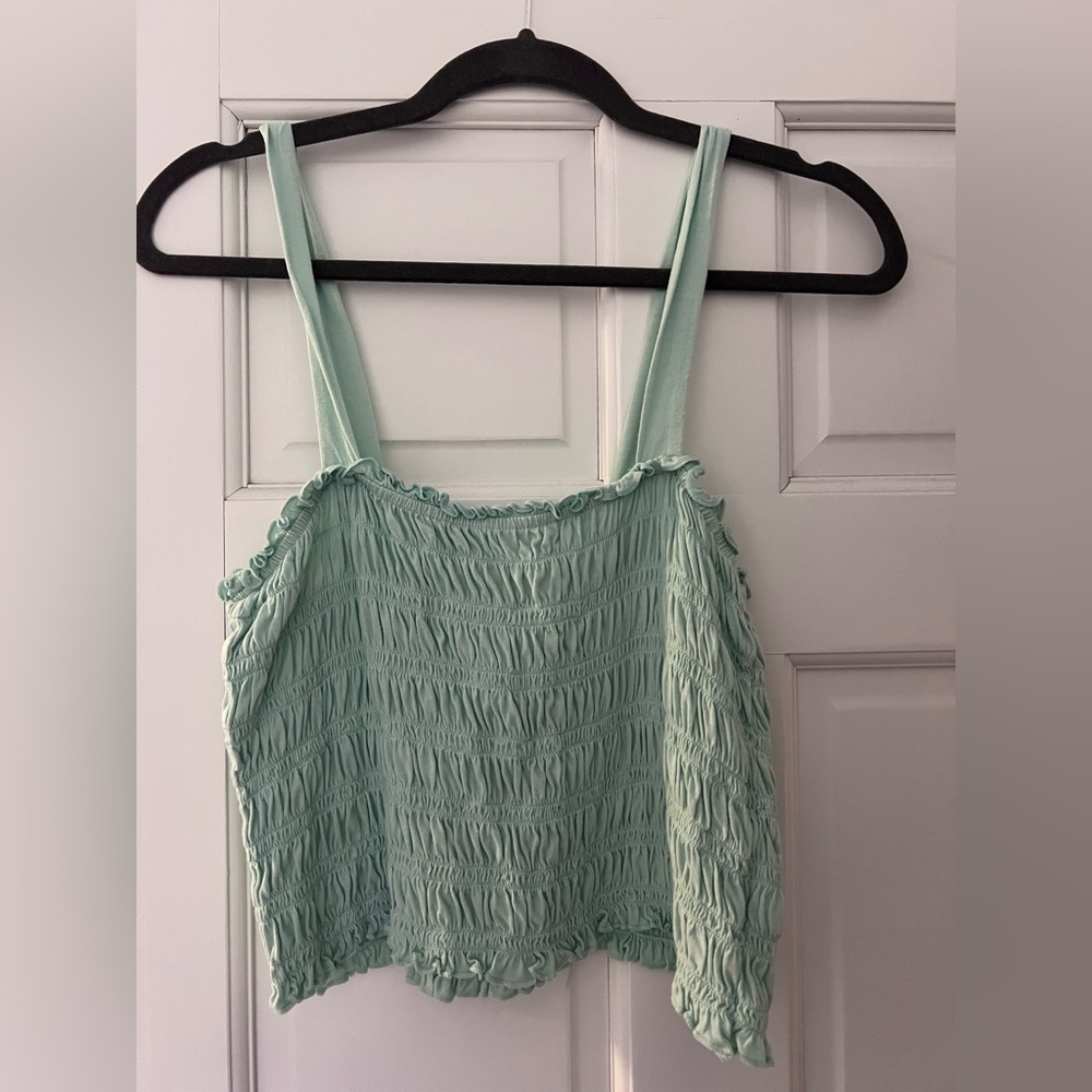 Mint Green Smocked Women's Top